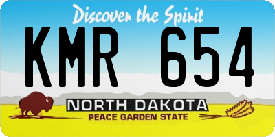 ND license plate KMR654