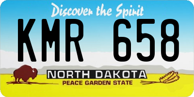 ND license plate KMR658