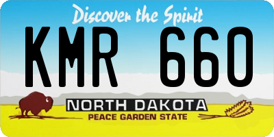 ND license plate KMR660