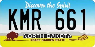 ND license plate KMR661