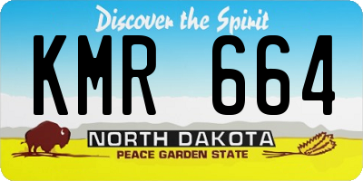 ND license plate KMR664