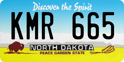 ND license plate KMR665