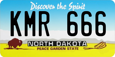 ND license plate KMR666