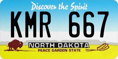 ND license plate KMR667