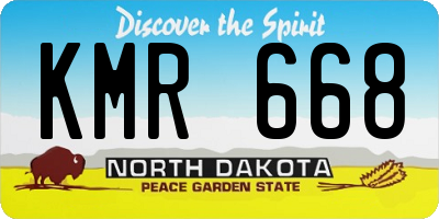 ND license plate KMR668