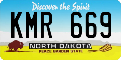 ND license plate KMR669