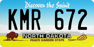 ND license plate KMR672