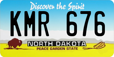 ND license plate KMR676