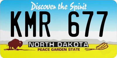 ND license plate KMR677