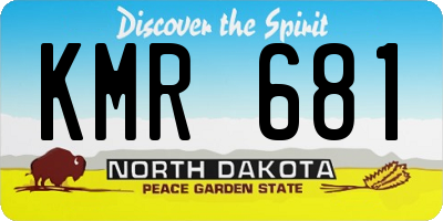 ND license plate KMR681
