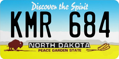 ND license plate KMR684