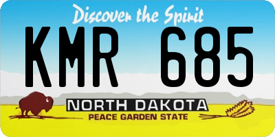 ND license plate KMR685