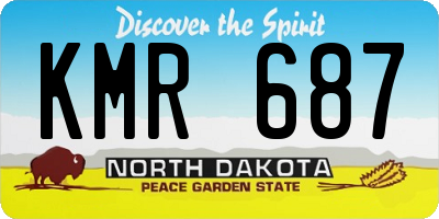 ND license plate KMR687