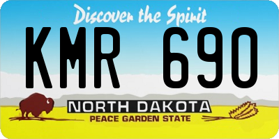 ND license plate KMR690