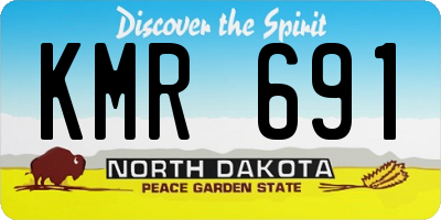 ND license plate KMR691