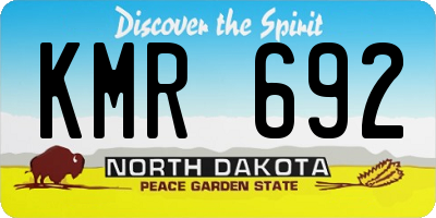 ND license plate KMR692