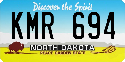 ND license plate KMR694