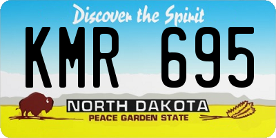 ND license plate KMR695