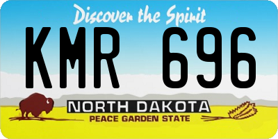 ND license plate KMR696