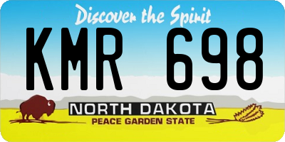 ND license plate KMR698