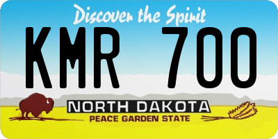 ND license plate KMR700