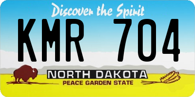 ND license plate KMR704