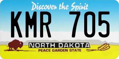 ND license plate KMR705
