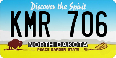 ND license plate KMR706