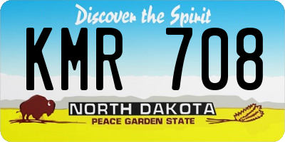 ND license plate KMR708