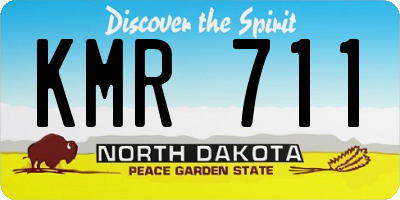 ND license plate KMR711