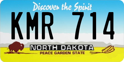 ND license plate KMR714