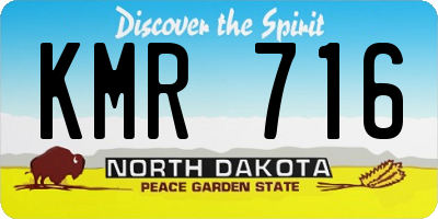 ND license plate KMR716