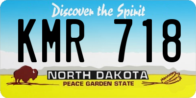 ND license plate KMR718