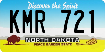 ND license plate KMR721