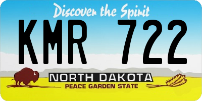 ND license plate KMR722