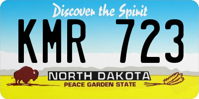 ND license plate KMR723