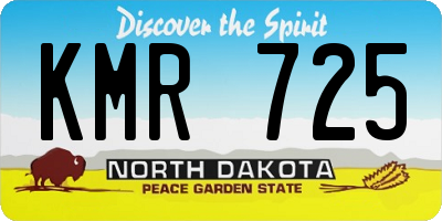 ND license plate KMR725