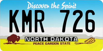 ND license plate KMR726