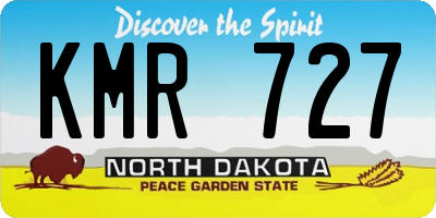 ND license plate KMR727