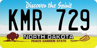 ND license plate KMR729