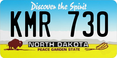 ND license plate KMR730