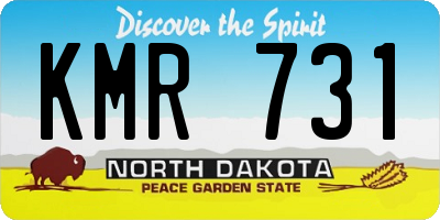ND license plate KMR731