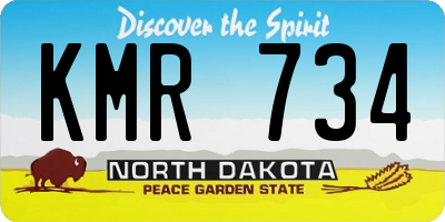 ND license plate KMR734