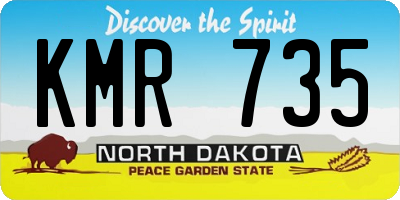 ND license plate KMR735