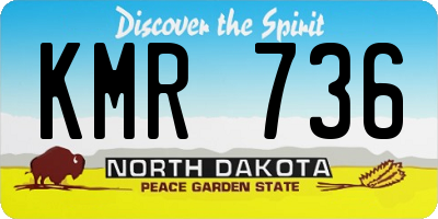 ND license plate KMR736