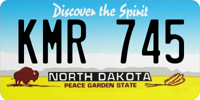 ND license plate KMR745