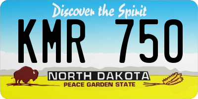 ND license plate KMR750