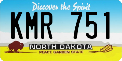 ND license plate KMR751