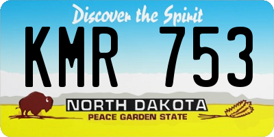 ND license plate KMR753