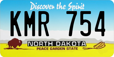 ND license plate KMR754